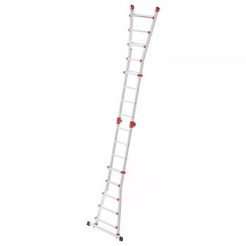 Hailo M80 037520007 daudzfunkcionālās kāpnes, alumīnijs, 4x5 pakāpieni, 150 kg, 515 cm, 17 kg (037520007)