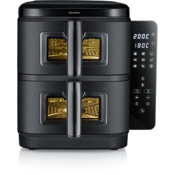 Severin Gaisa fritieris FR 002468, 2800W, 2 grozi, 9 programmas, 2x5.5l, skārienekrāns, mazgājamas daļas (FR 002468)