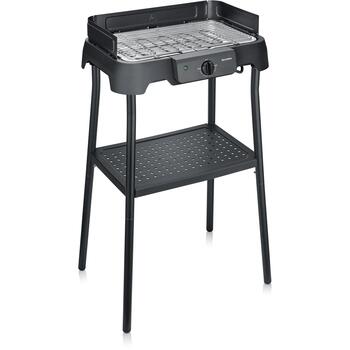 Severin Гриль PG 008594, 2000W, 380x220mm, решетка из нержавеющей стали, быстрое нагревание, съемные детали, стабильная подставка (PG 008594)