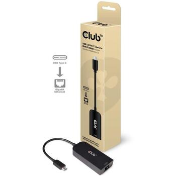 Club3D USB 3.2 Gen1 Type C к RJ45 2.5Gbps адаптер CAC-1520, 1 RJ45, 1 USB-C, 4.75V-5.25V, <80mA 10M, <130mA 100M, <300mA 1G (CAC-1520)