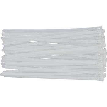 Yato savilcēji YT-70665, 7.6x300 mm, 50 gab, balts, neilons PA66 UL 94 V-2, UV izturīgs, 22 kg, 75 mm, -20 līdz +80 °C (YT-70665)