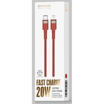 Orsen USB кабель S51, 3A, 1м, TPE + ткань, YD/T 1591-2009 (S51)