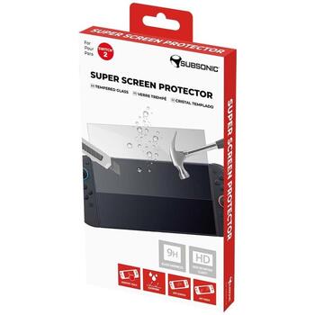 Subsonic Закаленное стекло SA5712, 0.24mm, 9H, Nintendo Switch 2, ударопрочное, устойчивое к царапинам, комплект для чистки (SA5712)