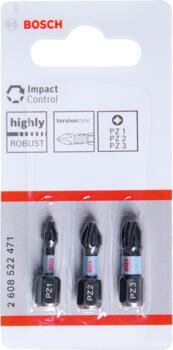 PRO Impact PZ skrūvgriežu uzgaļi, izturīgi un augsta griezes momenta, 2608522471 BOSCH (2608522471)