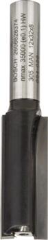 Pirkstfrēze frēze HM B=12 mm, l=32 mm,kāts 8mm, Rokas frēzēm, malu frēzēm GROPJU FRĒZE STANDARD FOR WOOD, 2608628374, BOSCH (2608628374)