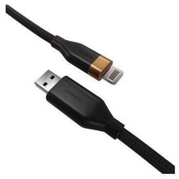 Duracell DRU5012A кабель, Lightning–USB A, 1м, черный, прямой, штекеры (DRU5012A)