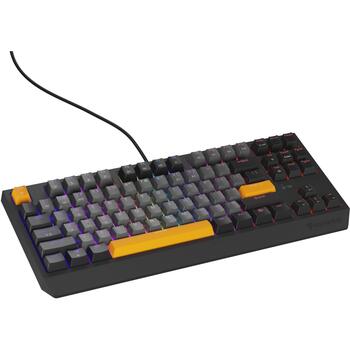 Genesis klaviatūra Thor 230 TKL NKG-2082, mehāniskā, Outemu Red, 87 taustiņi, RGB, USB Type-C, 1.6 m, Anchor Gray Negative (NKG-2082)