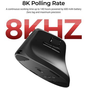 Keychron M5 USB мышь M5-A23, 30000 DPI, 8000 Гц, 600 мАч аккумулятор, 10м беспроводной диапазон, 5 профилей (M5-A23)