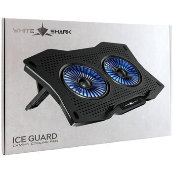White Shark ICE GUARD GCP-4 охлаждающая подставка, 2 вентилятора, 72 CFM, 20 дБА, 1200 об/мин, 5В USB, 7 уровней (ICE GUARD)