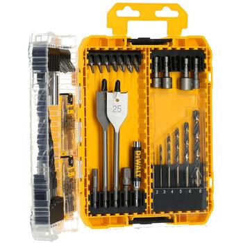 Dewalt Набор сверл и бит для отвертки DT70785-QZ, 100 шт., TOUGHCASE+ кейс, HSS сверла 2-8мм, бит для отвертки 25мм, 50мм, адаптер (DT70785-QZ)