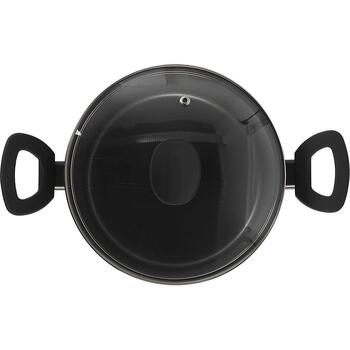 Russell Hobbs Перламутровая кастрюля RH01712EU, 20см, алюминий, матовый серый, 10см, с крышкой, можно мыть в посудомоечной машине (RH01712EU)