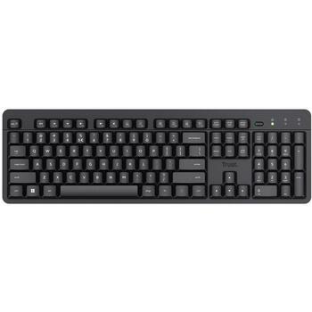 Trust Клавиатура Ody II 25011 Беспроводная, QWERTY, Черная, 10 м, Мембранная, 2.4 GHz, 1x Цифровые клавиши, Тихая, 2 года гарантии (25011)