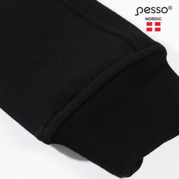 Pesso Jaka ar kapuci TURIN_BL-3XL, 3XL, melna, 65% kokvilna, 35% poliesteris, 300 g/m², rāvējslēdzējs, regulējama kapuce (TURIN_BL-3XL)