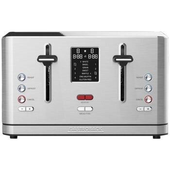 Gastroback 42396 Design Toaster Digital 4S, 4 ломтика, 1900 Вт, 7 программ, ЖК-дисплей, разморозка, подогрев (42396)