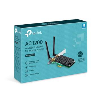 AC1200 беспроводной адаптер PCI Express с двумя диапазонами, TP-Link, ARCHERT4E, 867 Мбит/с, 300 Мбит/с (ARCHERT4E)