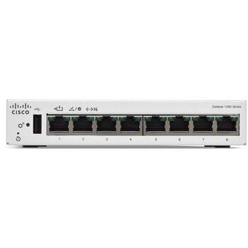 Cisco коммутатор C1200-8T-D, 8x 10/100/1000, настольный коммутатор, без вентилятора (C1200-8T-D)