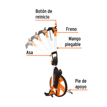 Mērritenis ar bremzi / odometrs, ø30cm, ODM-12 TRUPER (ODM-12)