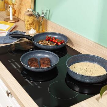 Russell Hobbs Panna komplekts RH03297, 22cm, 24cm, 26cm, noņemams rokturis, nepiedegošais pārklājums (RH03297)