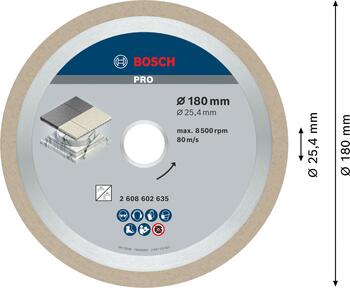 Flīžu griežņiem PRO CERAMIC DIMANTA GRIEZĒJDISKS, 2608602635 BOSCH (2608602635)