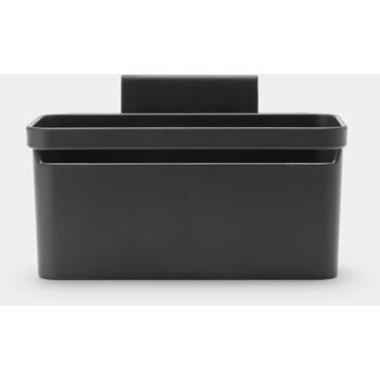 Brabantia virtuves piederumu organizators 302466, 12,8cm, 10,5cm, 17,1cm, tumši pelēks, piesūcekņi, mazgājams trauku mašīnā (302466)