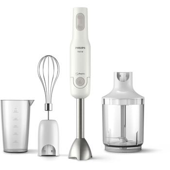 Philips Погружной блендер HR2545/00 700 Вт, 2 скорости, белый, металлический вал, пластиковый корпус, эргономичный дизайн (HR2545/00)