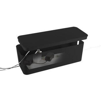 Logilink Kabelis Kaste KAB0062, 407x157x133.5mm, melna, plastmasa, atveres kabeļiem abās pusēs (KAB0062)