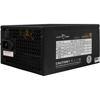 White Shark Barošanas bloks ADMIRAL, 850 W, ATX, 80 Plus Gold, 2x6+2 Pin, 6 SATA, 3 Molex, hidrauliskais ventilators (ADMIRAL)