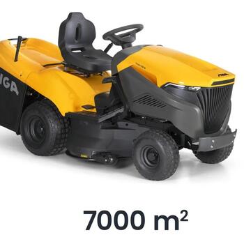 Stiga бензиновый трактор 2T0830481/ST1, мощность 10.8 кВт, двигатель 586 см³, ширина среза 98 см, объем коллектора 300 л, 2 лезвия (2T0830481/ST1)