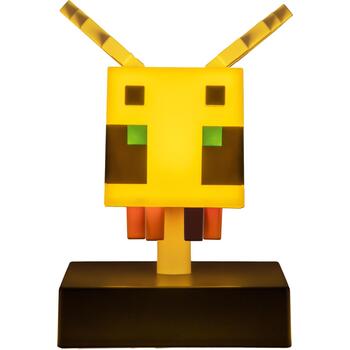 Paladone Minecraft Bišu Ikona Gaismiņa PP16018MCFID, 11cm, 2xAAA, LED, Galda virsma, Dzeltena/melna (PP16018MCFID)