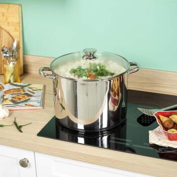 Russell Hobbs Кастрюля RH03802EU7, 15L, нержавеющая сталь, серебристый, с крышкой (RH03802EU7)