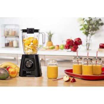 Tefal Блендер BL420838, 600 Вт, 1.25 Л, пластиковая чаша, дробление льда, черный (BL420838)