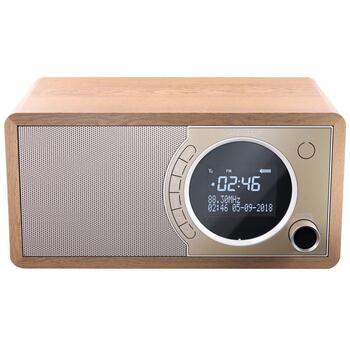 Sharp Цифровое радио DR-450(BR), 3W, DAB, DAB+, FM, Bluetooth, Коричневый (DR-450(BR))