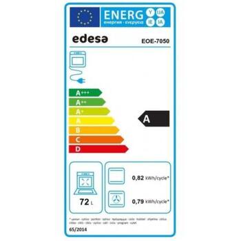 Edesa Духовка EOE-7050 BK 921270234, 70 L, 1, Электрическая плита, Гриль, Конвекция, Быстрый разогрев, LCD, Легко чистится, A (921270234)
