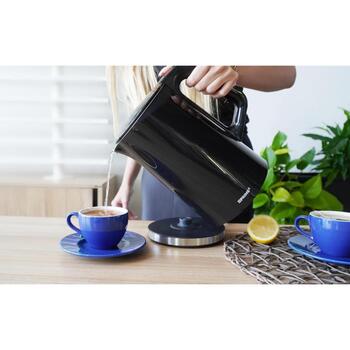 Prime3 Чайник SEK61, 800 W, 1.7 л, 1.03 кг, 360° поворот, регулятор температуры, автоматическое отключение (SEK61)