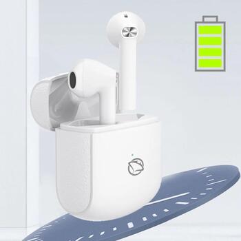 Manta Беспроводные наушники MTWS010W, 6ч, Bluetooth 5.3, Hi-Fi, Встроенный микрофон, Активное шумоподавление (MTWS010W)