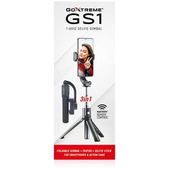 GoXtreme GS1 складной гимбал для смартфонов и экшн-камер 55239, 10м радиус управления, 400mAh аккумулятор (55239)