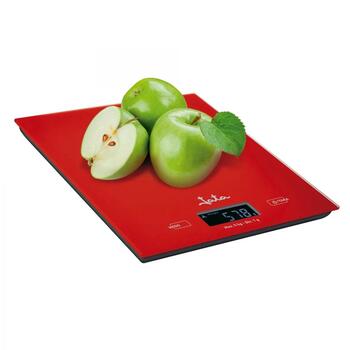 Jata Электронные кухонные весы 729/R, 5 кг, 1 г, Красный, LCD, Сенсорное управление, Стекло, 2xAAA, 1,5 В (729/R)