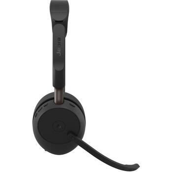 Jabra гарнитура Evolve3 65 MS 36599-999-999, USB-A, Bluetooth 5.3, 20-20000 Гц, 16 Ω, 30 м, 31 ч, 59 ч, 6 микрофонов, ANC, черный (36599-999-999)
