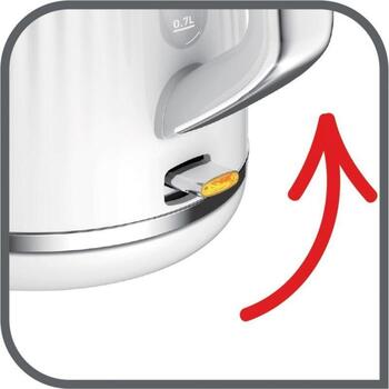 Tefal Электрический чайник KO250130, 2400 Вт, 1.7 Л, Пластик, 360° поворотная база, Белый (KO250130)
