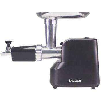Beper Мясорубка P102ROB200, 1200W, 3 диска, 3, 5, 7 мм, реверс, в комплекте насадки для колбас и сока (P102ROB200)