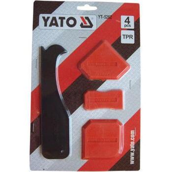 Yato instrumentu komplekts YT-5262, 4gab, silikona lāpstiņas tīrīšanai, TPR, PP griezējs (YT-5262)