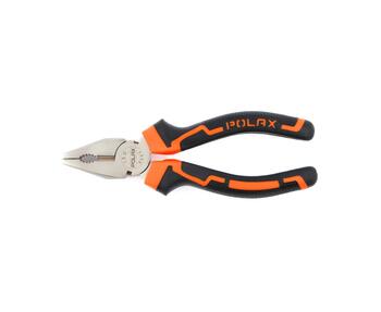 Kombinētās knaibles ar divkomponentu rokturi Cr-V, 160 mm 35-001 POLAX (35-001)