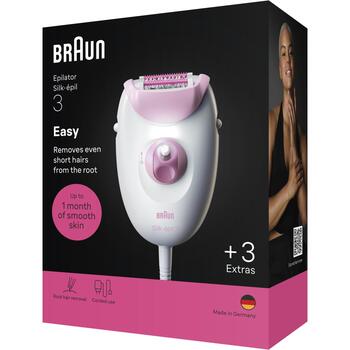 BRAUN Silk 3 epilators ar piederumiem (SE3-033)