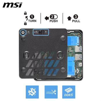 MSI Мини-ПК Cubi NUC AI+ 3MG-003BEU, Intel Core Ultra 9 386H, 4.9 ГГц, 16 ядер, 18 МБ, DDR5 SO-DIMM, 128 ГБ, 2x Thunderbolt 4 (Cubi NUC AI+ 3MG-003BEU)