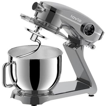 Lovio Миксер LVSTM03PGY, 1800W, 6.5L, 10 скоростей, металлический корпус, автоматическая остановка, защита от перегрузки (LVSTM03PGY)