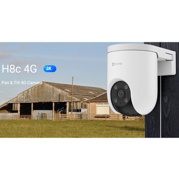 EZVIZ H8c CS-H8c-3MP-4G, 3MP 2K, 4G LTE, IP65, 360° Pan & Tilt, MicroSD до 512GB, ночное видение 30м, двусторонняя связь (CS-H8c-3MP-4G)