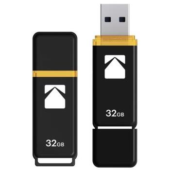 Kodak USB флешка EKMMD32GK103, 32GB, USB 3.2 Gen1, 20Mbps, 10Mbps, черный/желтый, пластик (EKMMD32GK103)