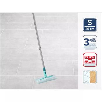 LEIFHEIT Grīdas birste ar kātu komplekts Clean & Away S 1056666, 26cm, 130cm, 5 lupatiņas, 360° rotējoša, Click sistēma (1056666)