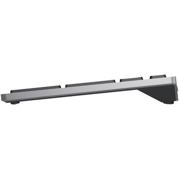 Dell klaviatūra KB700 580-AKPQ, bezvadu, titāna pelēka, 3 ierīces, Bluetooth 5.0, 12 programmējamas taustiņi, QWERTY krievu (580-AKPQ)