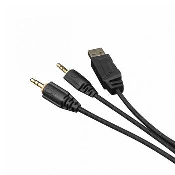 White Shark Наушники GH-1949 CARACAL, 50mm, 2.2m, 103dB, 32Ω, 2x3.5mm, 3.5mm, USB, LED подсветка, пассивное шумоподавление (CARACAL)